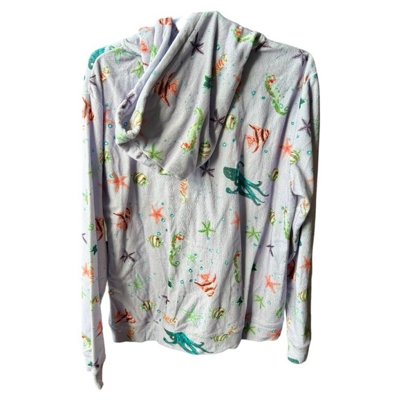 NWT Hill House The Allie Zip Up Hoodie Jacket Sea
Creatures Terry Purple M - Picture 3 of 6